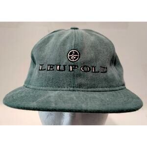 Vintage Leupold Scope Made In USA Adjustable Hat Outdoor Cap Company Denim Green